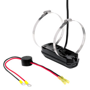 Cable and mounting clamp set for electronics.