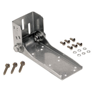 Metal bracket with screws and washers