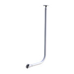 Ceiling-mounted curved white grab bar