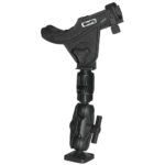 Black adjustable fishing rod holder mount