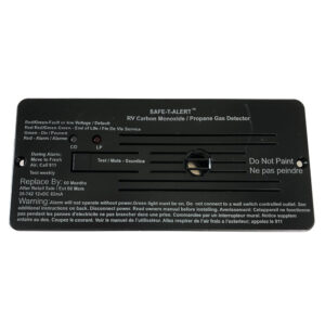 RV carbon monoxide propane gas detector panel.