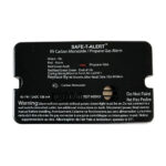 RV carbon monoxide alarm with instructions.