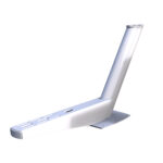 White metal bracket for structural support