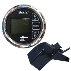 Faria digital gauge with buttons and sensor