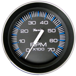 Tachometer displaying engine RPM readings.