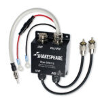 Shakespeare antenna splitter with cables for VHF radio.