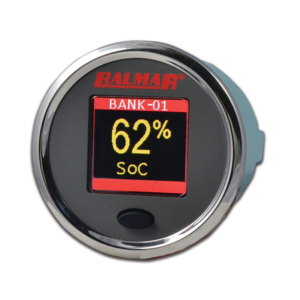 Battery monitor displaying 62% state of charge.