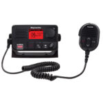 Marine VHF radio with microphone