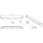 Technical drawing of a roof box handle