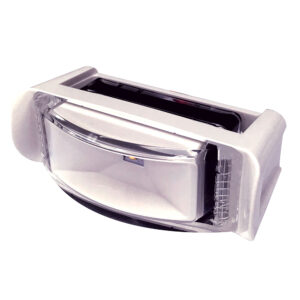 White LED step light with clear cover