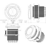 Technical drawing of component with measurements.