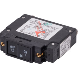 Industrial circuit breaker switch, off-on position.