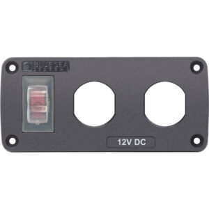 12V DC panel with switch and two ports