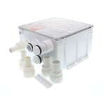 White box with multiple connectors and parts