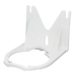 White plastic wall bracket for mounting.