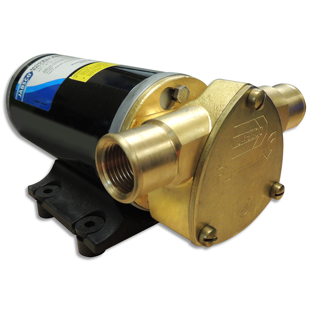 Gold marine engine cooling pump close-up