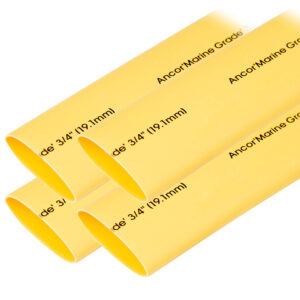 Yellow Ancor marine-grade heat shrink tubing 19.1mm.