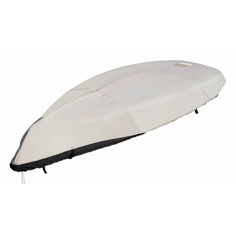 Boat cover for weather protection.
