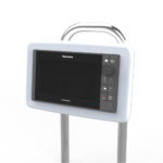 Raymarine marine display with control panel.