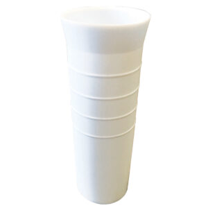 Tall white stackable plastic cup