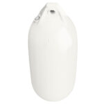 White marine buoy close-up view