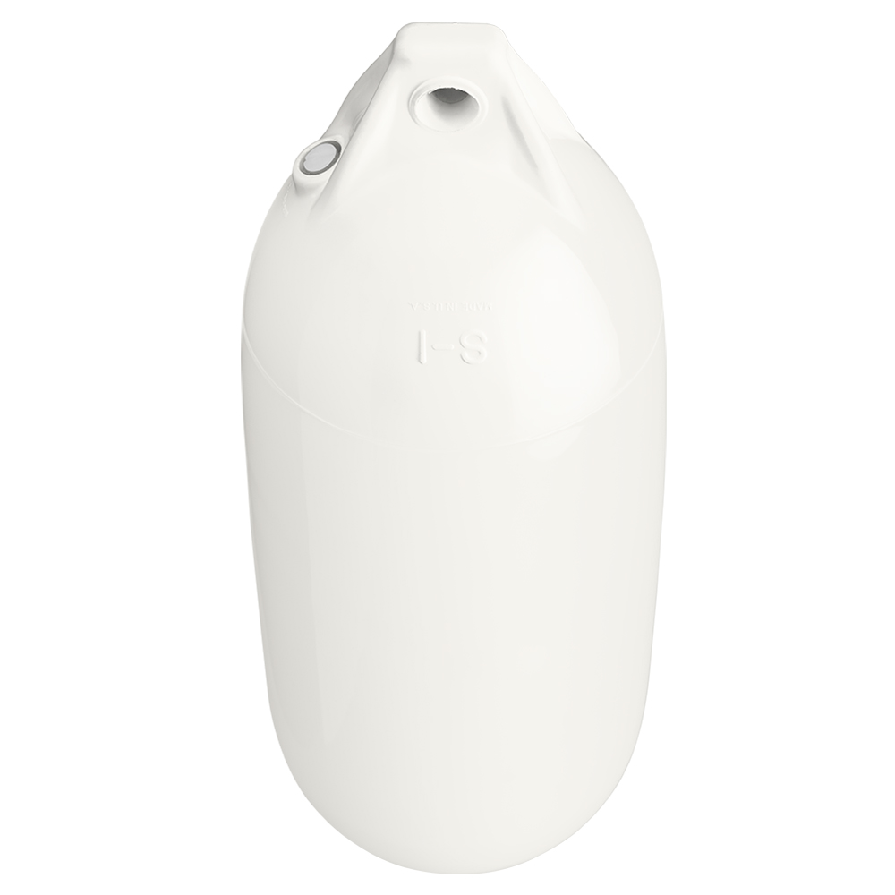 White marine buoy close-up view