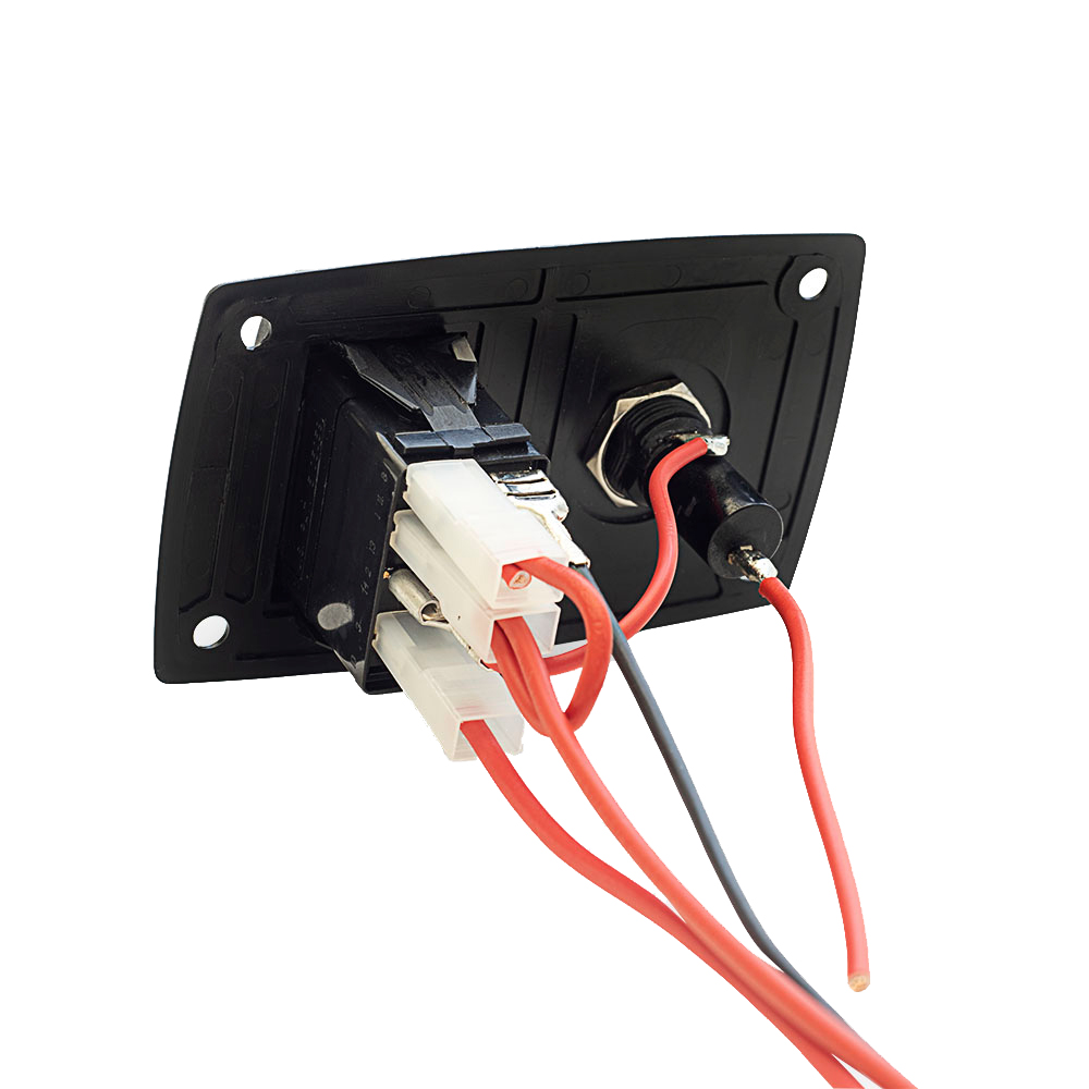 Electrical power socket with wiring connections
