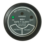 Gas vapor detector with status indicators.