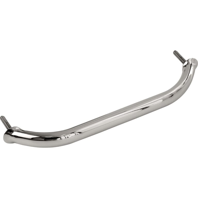 Stainless steel grab bar with threaded ends