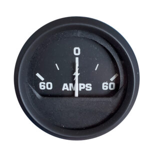 Analog ammeter showing zero amps