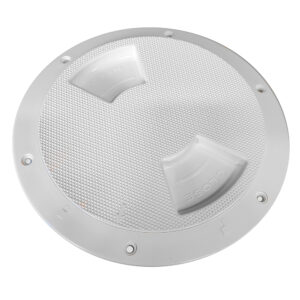 White round textured access hatch cover