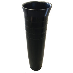 Black plastic flower vase cylindrical shape