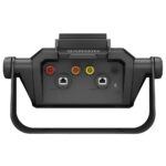 Garmin marine device with various connectors and ports.