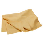 Yellow cleaning cloth on white background