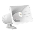 White loudspeaker with mounting bracket