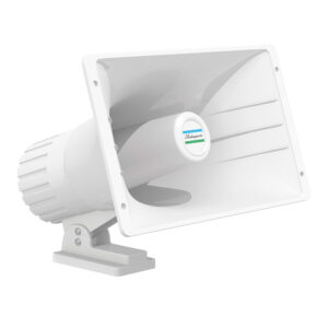 White loudspeaker with mounting bracket