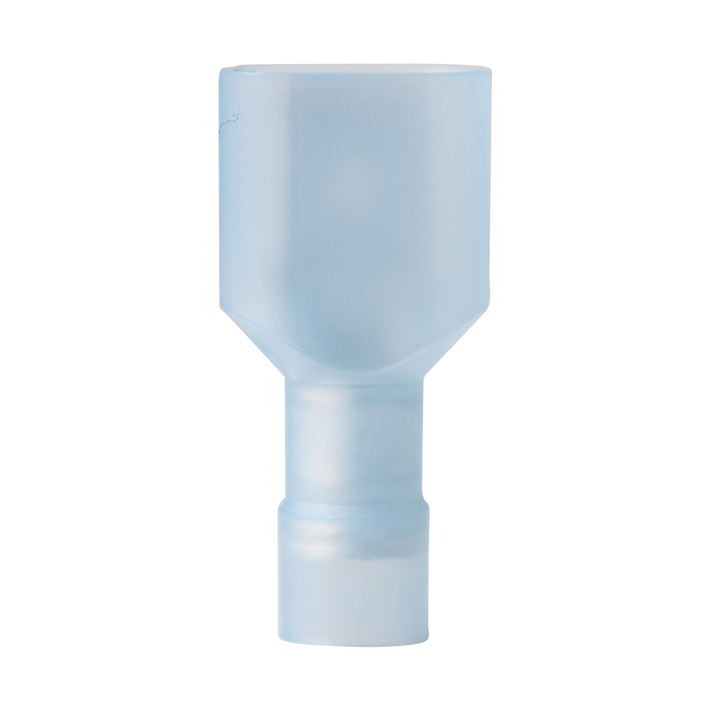 Clear blue plastic fitting connector.