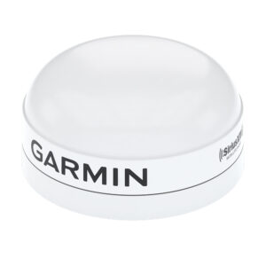 Garmin satellite radio antenna, white color.