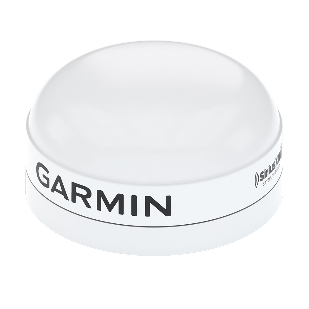 Garmin satellite radio antenna, white color.