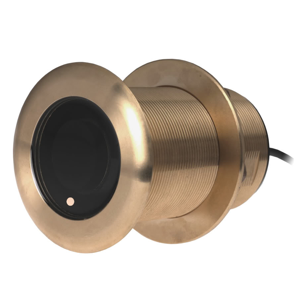 Bronze marine camera housing with cable attachment.