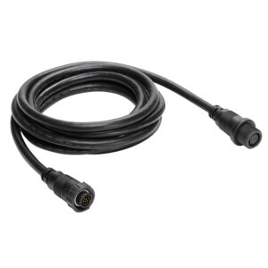 Black electrical cable with connectors