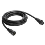 Coiled black cable with multipin connectors.