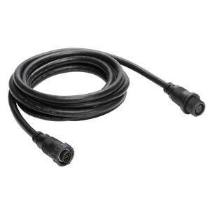 Coiled black cable with multipin connectors.
