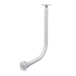 White ceiling-mounted handrail for support