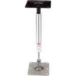 Adjustable floor jack for support and leveling.