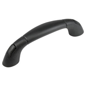 Black plastic handle for cabinets or doors