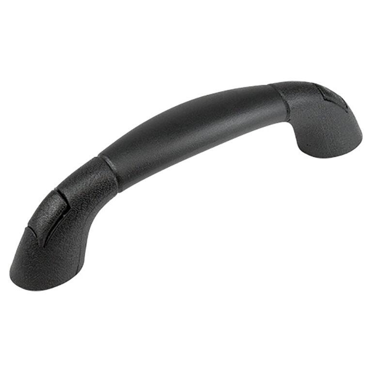 Black plastic handle for cabinets or doors