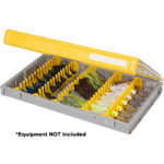 Plano tackle box with fishing lures.