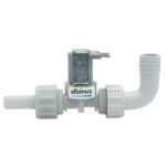 Automatic water valve with tubing connections.