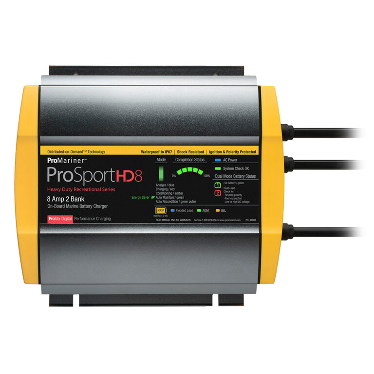 ProMariner ProSportHD8 marine battery charger, heavy-duty.